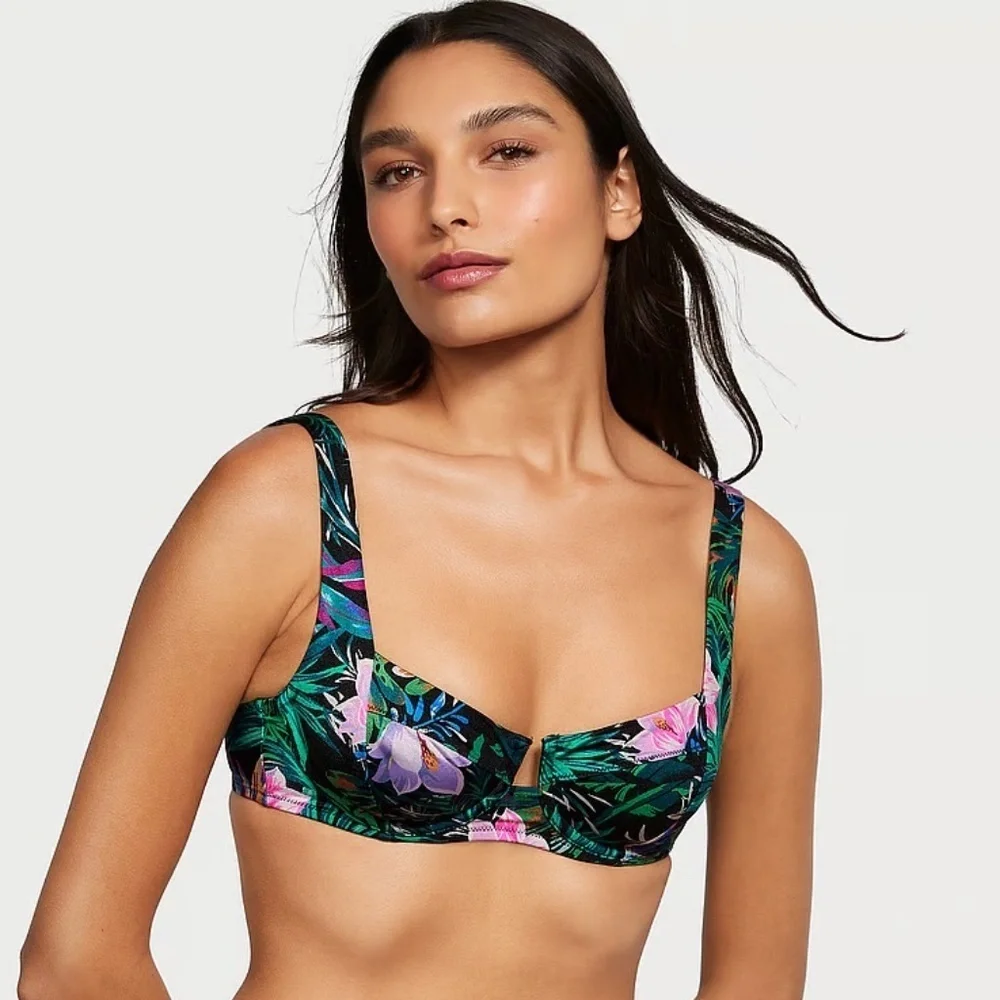 New! Victoria's Secret Black Palm Bikini Set 45586